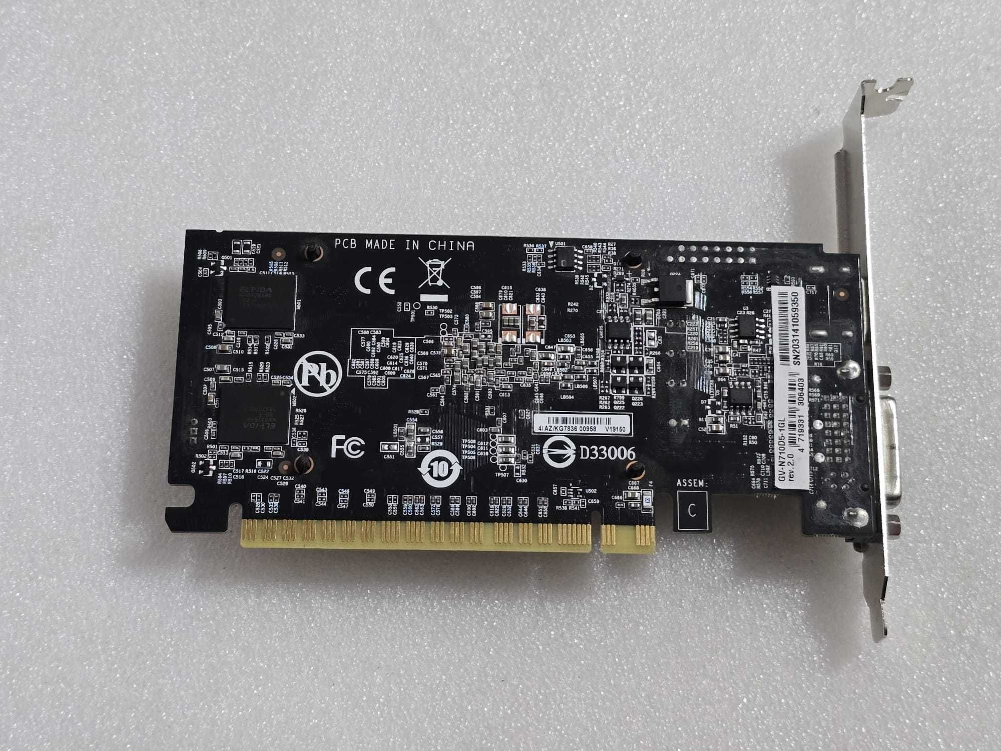 Placa video GIGABYTE GeForce GT 710 1GB GDDR5 64bit -GV-N710D5-1GL 2.0