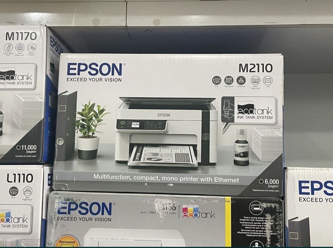 Принтер Epson M2110 (МФУ 3 в 1) официальная гарантия 1 год