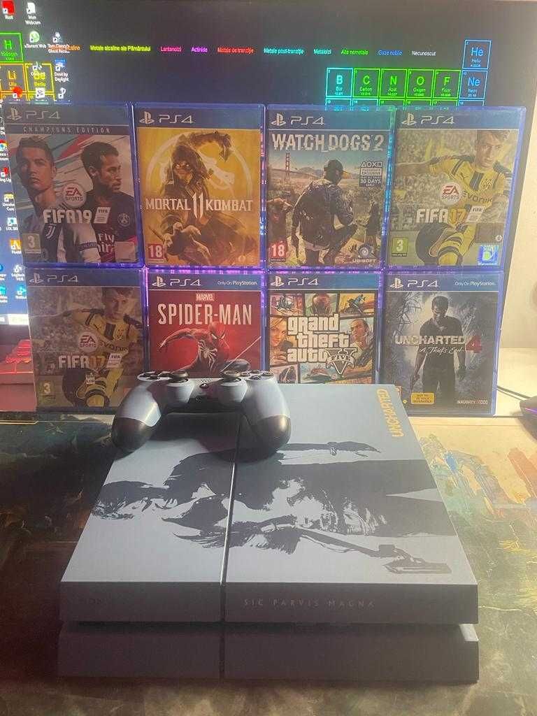 Consola Playsation 4 Uncharted Edition + controller + 8 jocuri