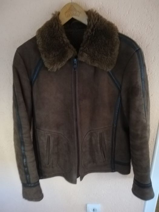 Geacă bărbați piele și blană Aviator Bekos S