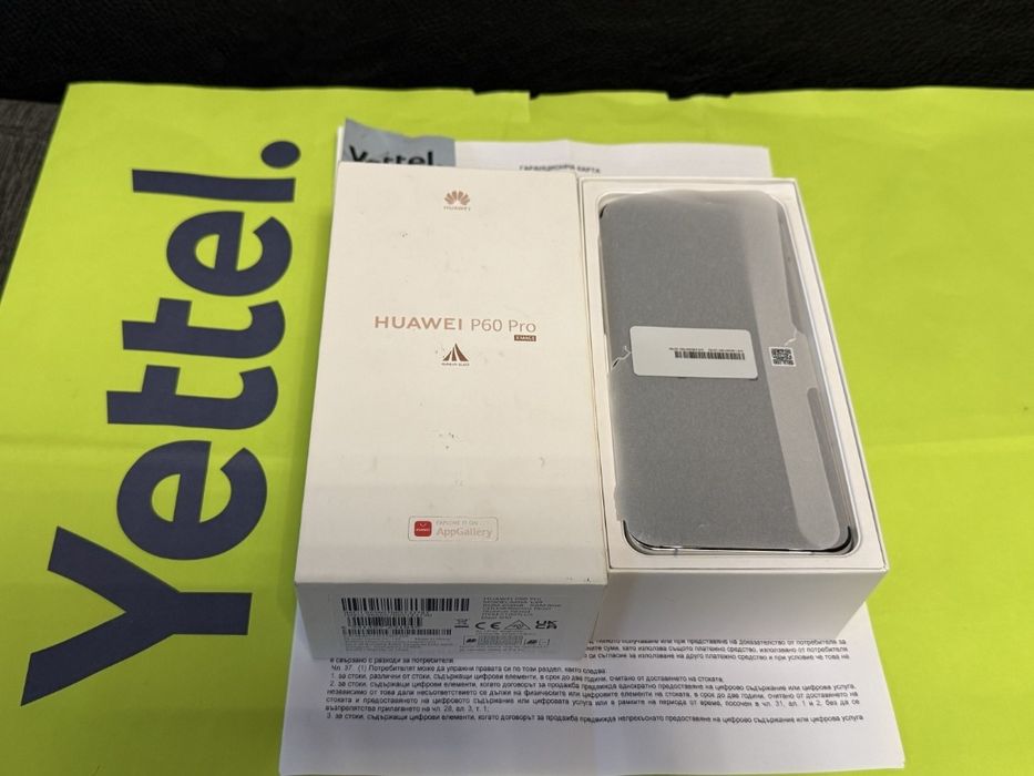 КАТО НОВ 256GB Huawei P60 Pro Yettel Гаранция 2028 Pearl / White