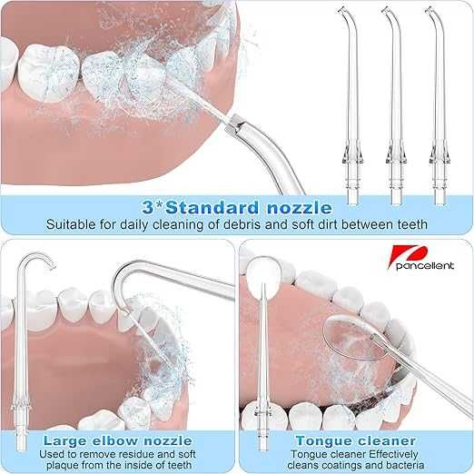Зъбен душ иригатор за уста Pancellent Dental Spike 350мл./4 накрайника