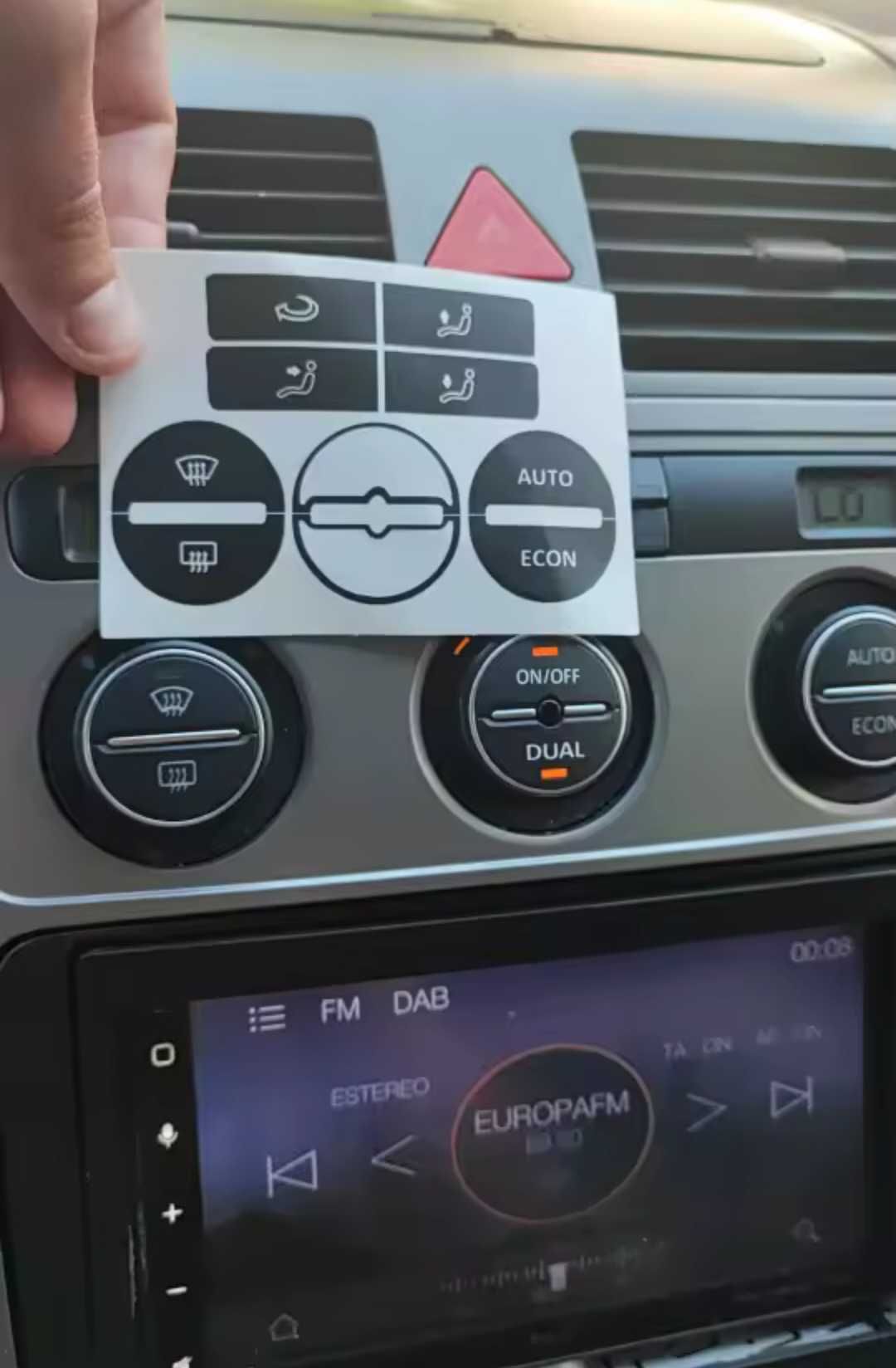Стикери за бутоните за климатика/климатроника VW GOLF PASSAT