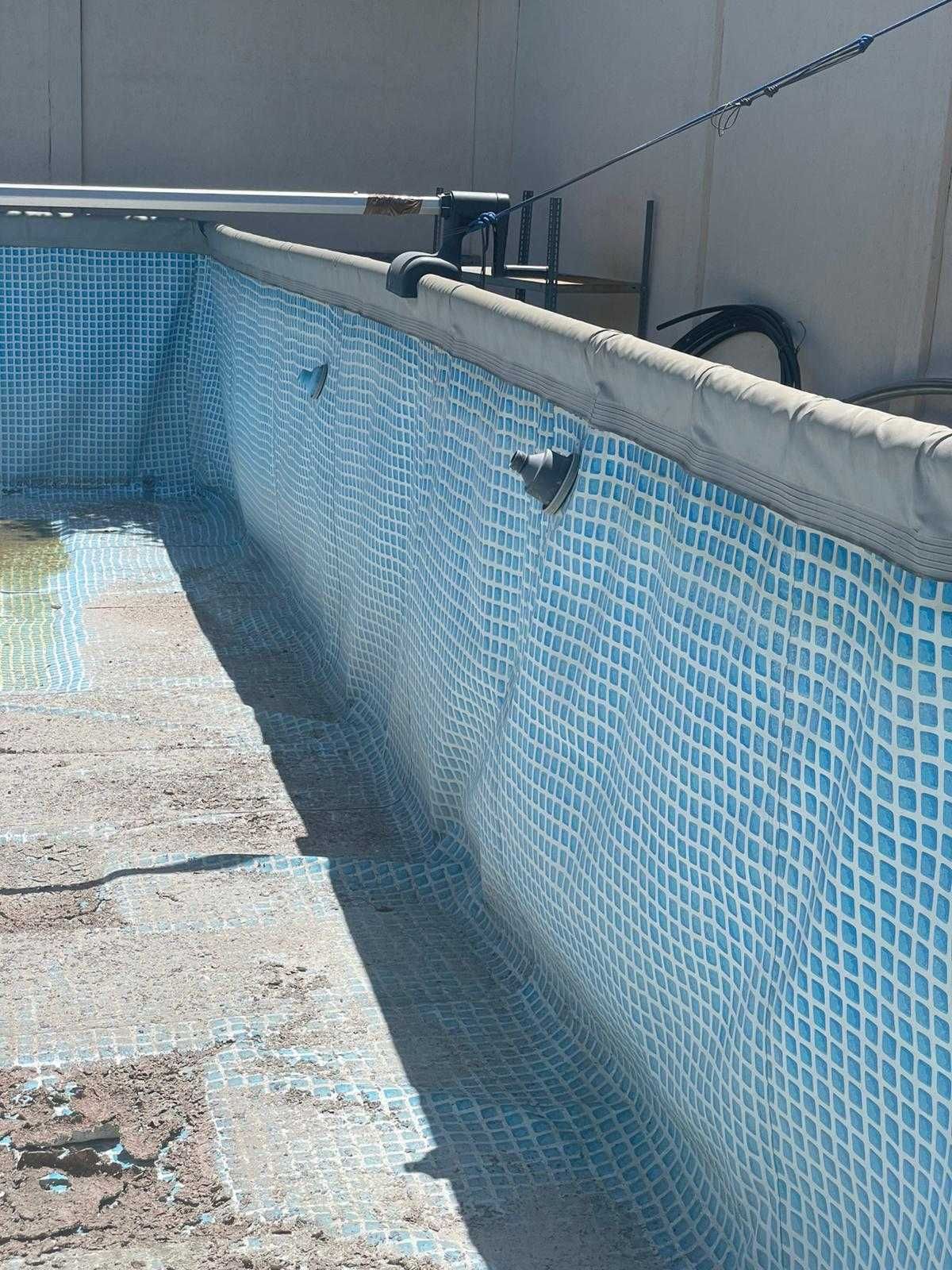 Piscina Intex cu cadru metalic, sistem de filtrare si prelata