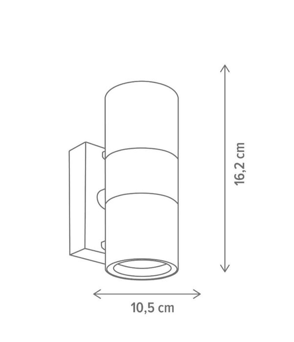 Aplica exterior Spot 2, alb, modern, 2xGU10. Dispunem de 2 modele