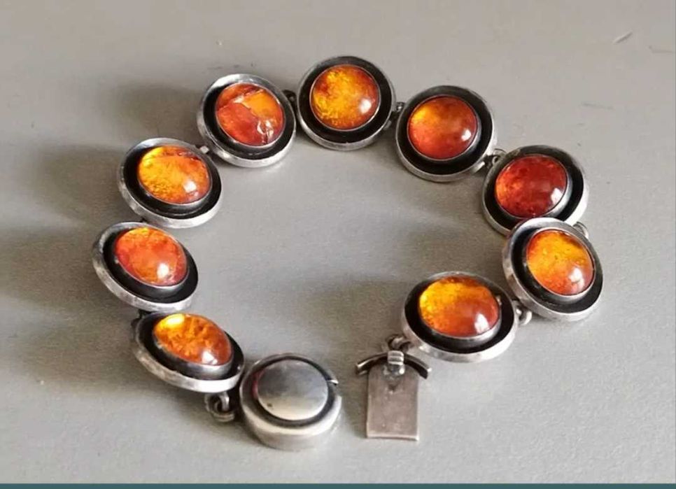 Bratara Danemarca argint si chihlimba