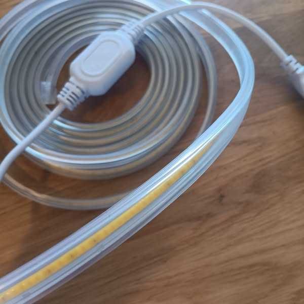 НОВА! COB LED лента 220V, 4м, 360 LED/m, топла светлина, IP65