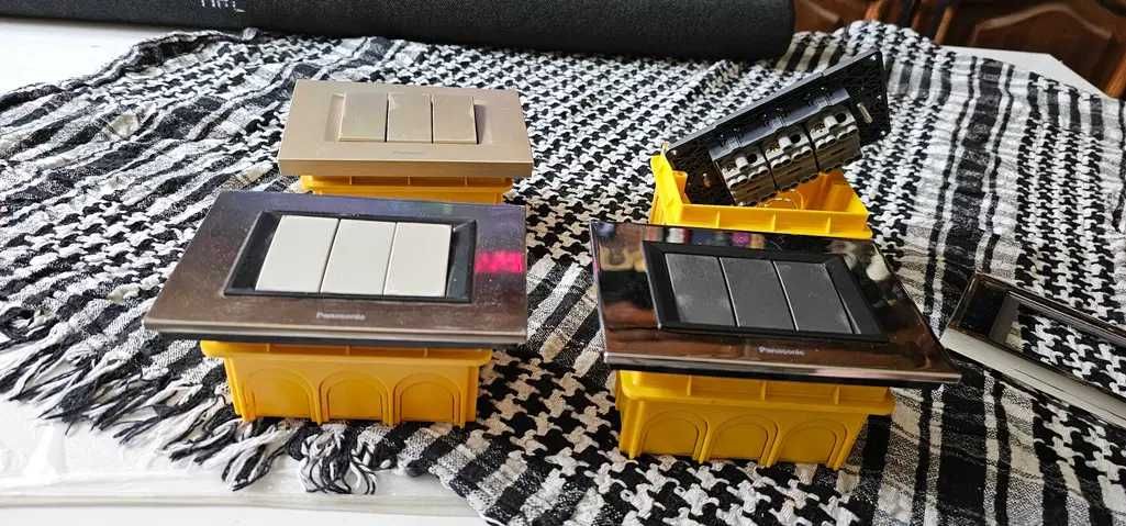 intrerupator tripul Panasonic + masca aluminiu+ doza   =80 lei