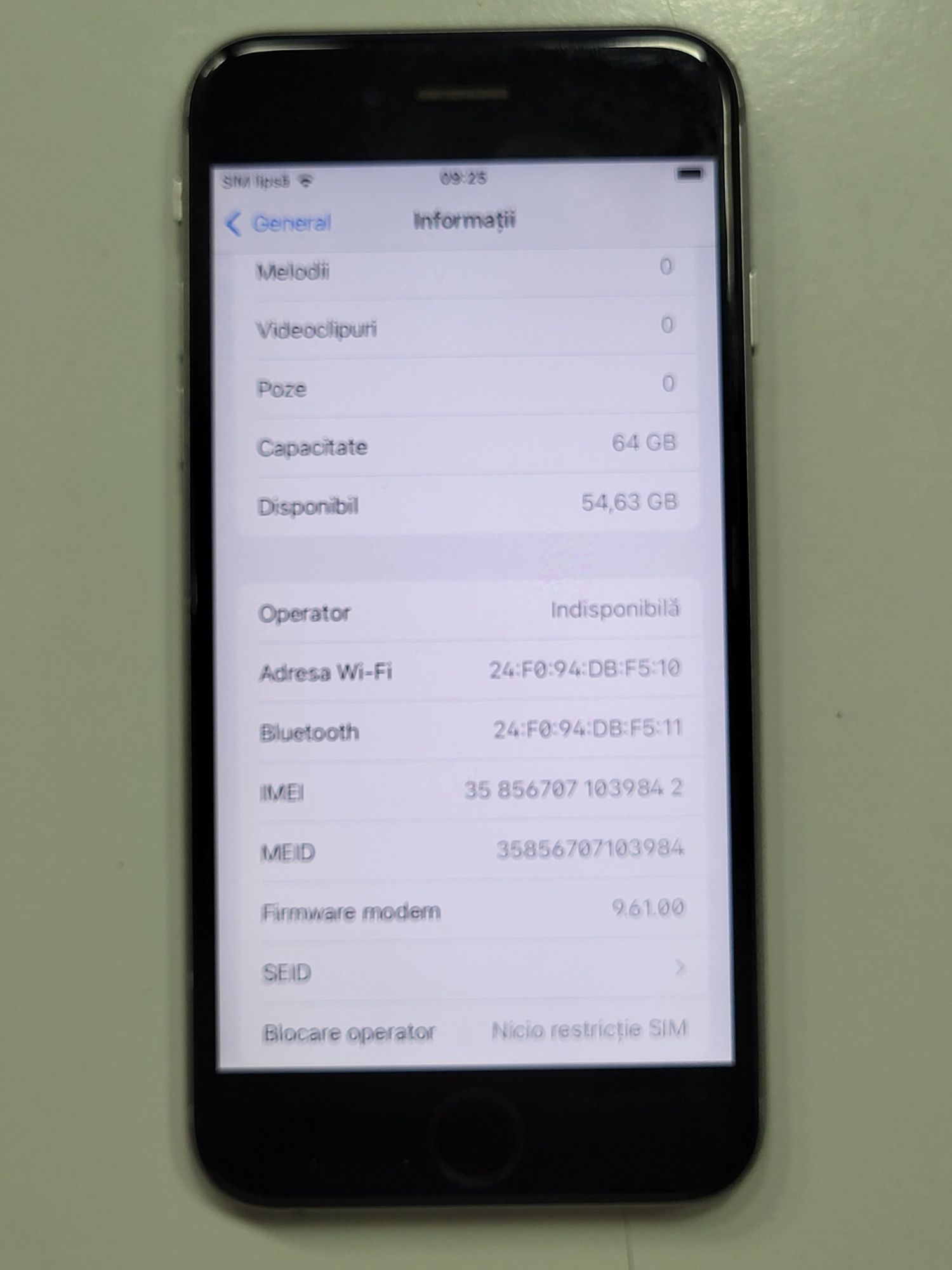 iPhone 6s Space Gray 64gb 100% batt Impeabil ca Nou Poze Reale