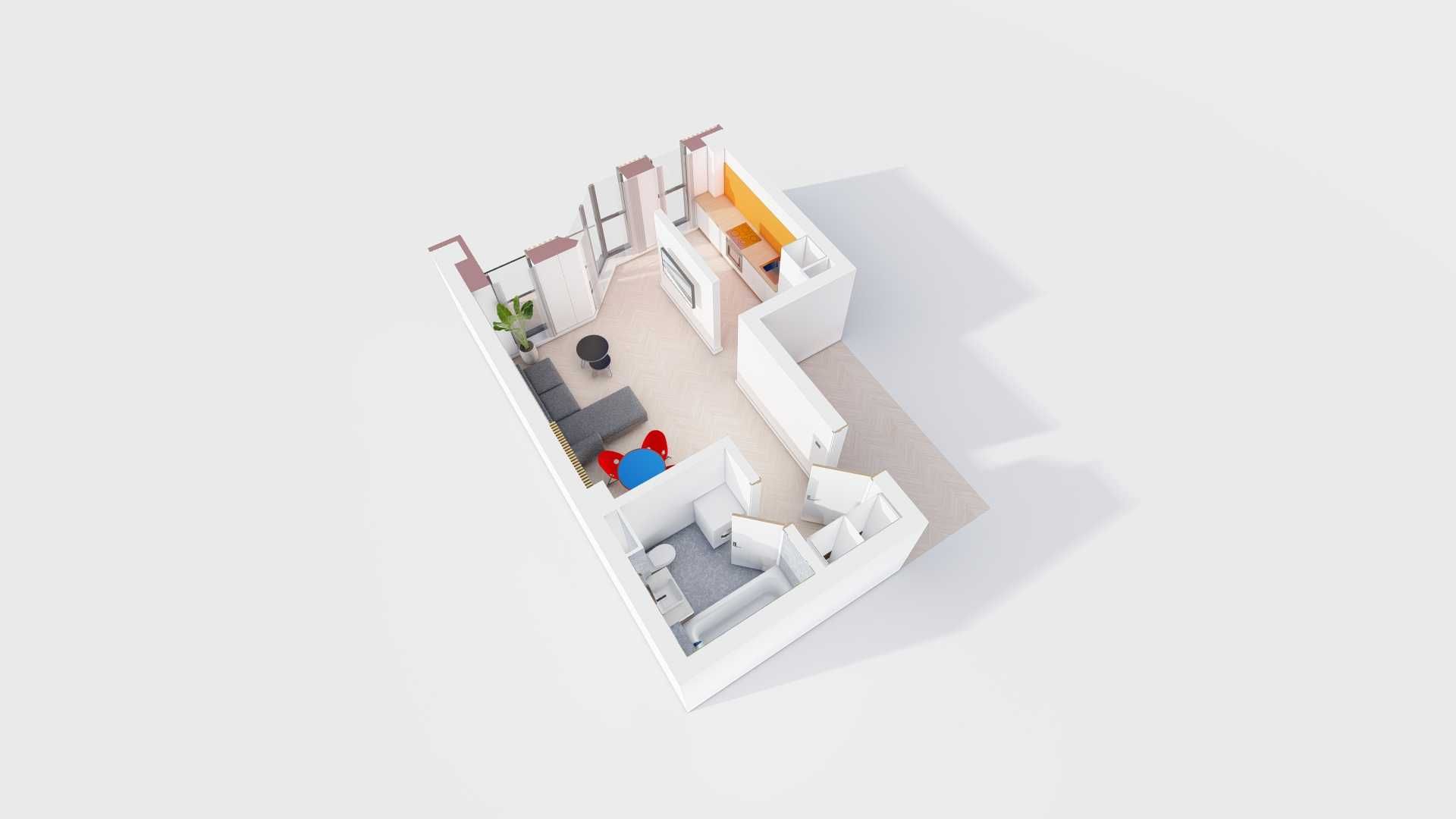 Apartament 1 Cameră 34 m² | PREȚ PROMOȚIONAL I Comision 0%