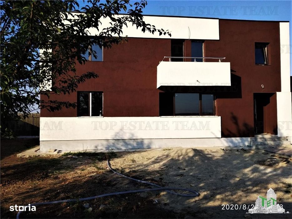 Casa+garaj, constructie la gri, in Sabareni,  teren 440mp