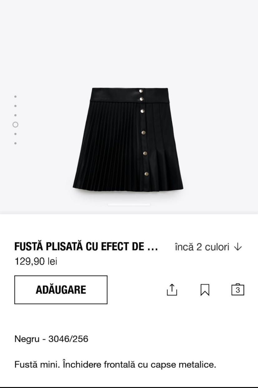 Fusta piele ZARA, S, noua cu eticheta