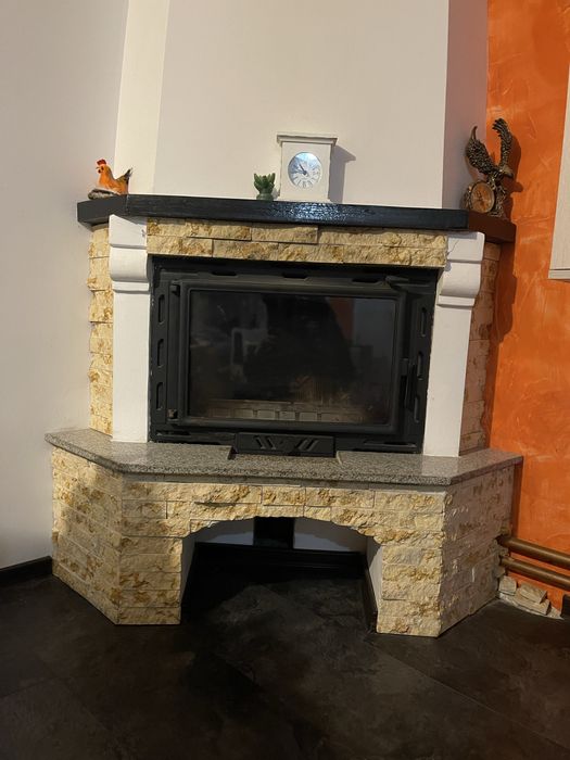 Semineu lemne cu focar fonta