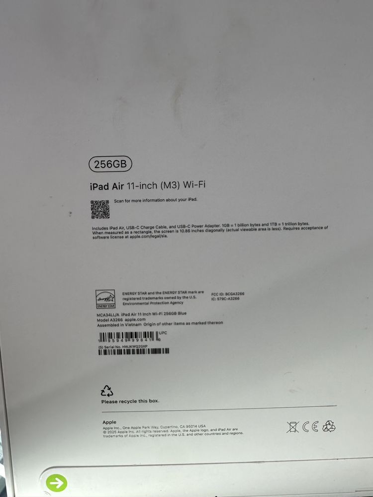 Yangi ipad Air M3 Aksiya 568$