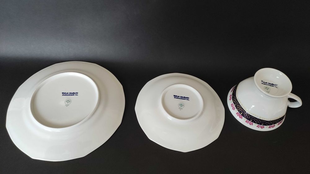 Colditz ГДР един много фин и крехък троен сет за чай/дълго кафе