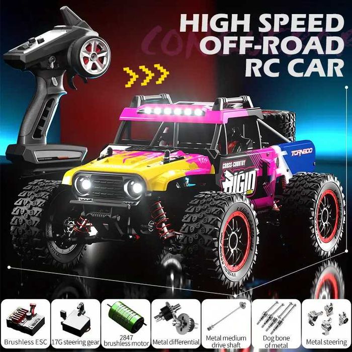 Радиоуправляемая машинка Rc TRUCK JJRC C8805 Pro/ Разгон до 70 км.ч