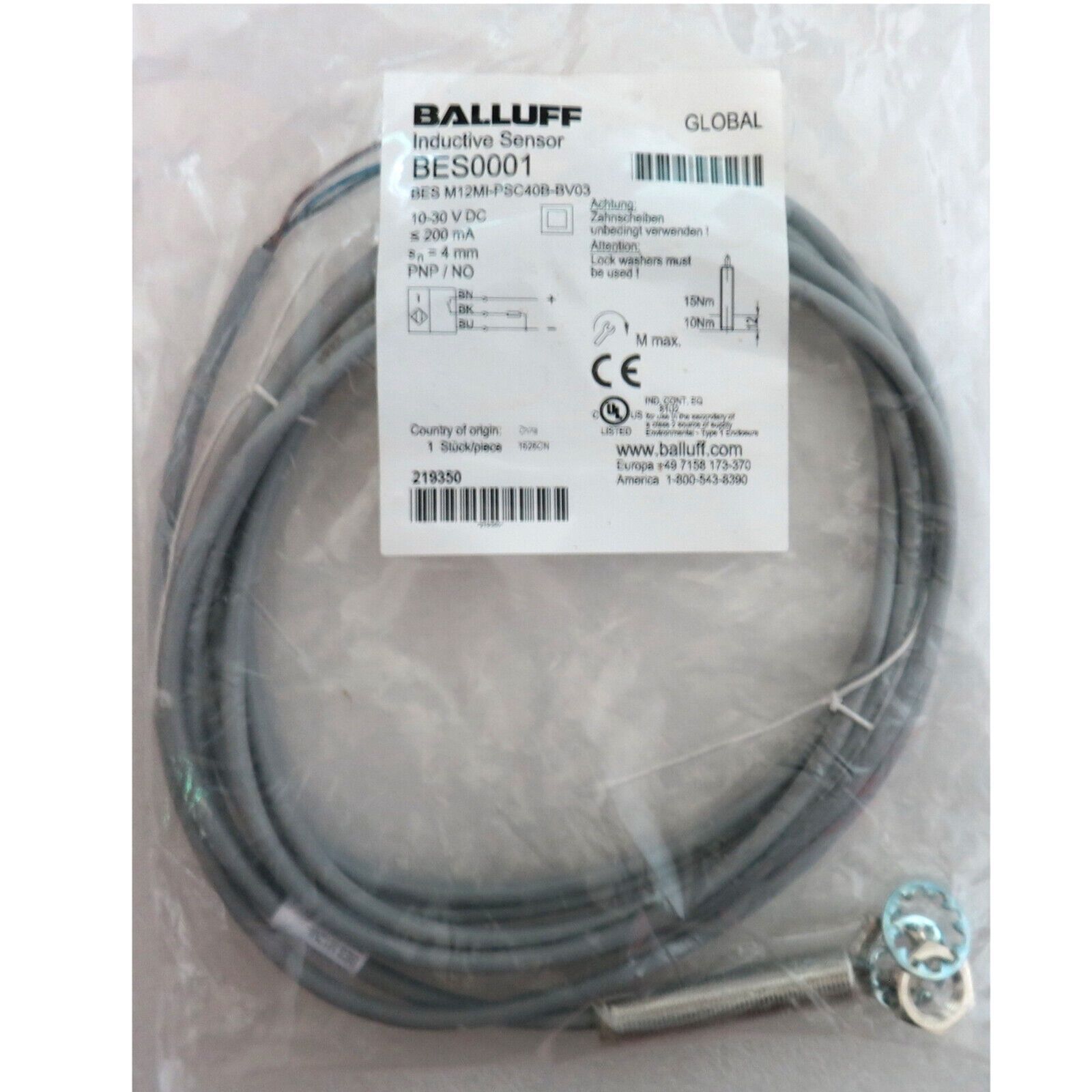 Balluff bes0001 bes m12ml-psc40b-bv03