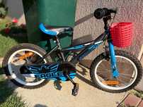 Bicicleta Copii Scirocco Eagle, roata 16'' , Culoare negru cu albastru