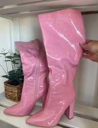Розови ботуши обувки на ток