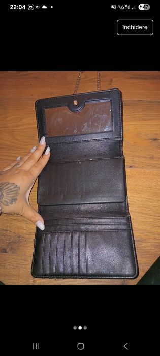 Poseta Guess neagra cu pietricele