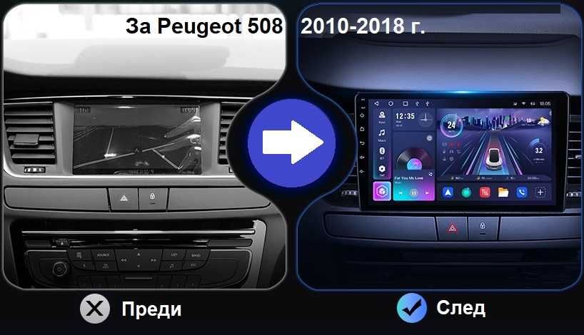 Peugeot 508 508SW мултимедия Android GPS навигация