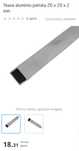 9 bare patrate de aluminiu 20x20x2 mm la 3m lungime