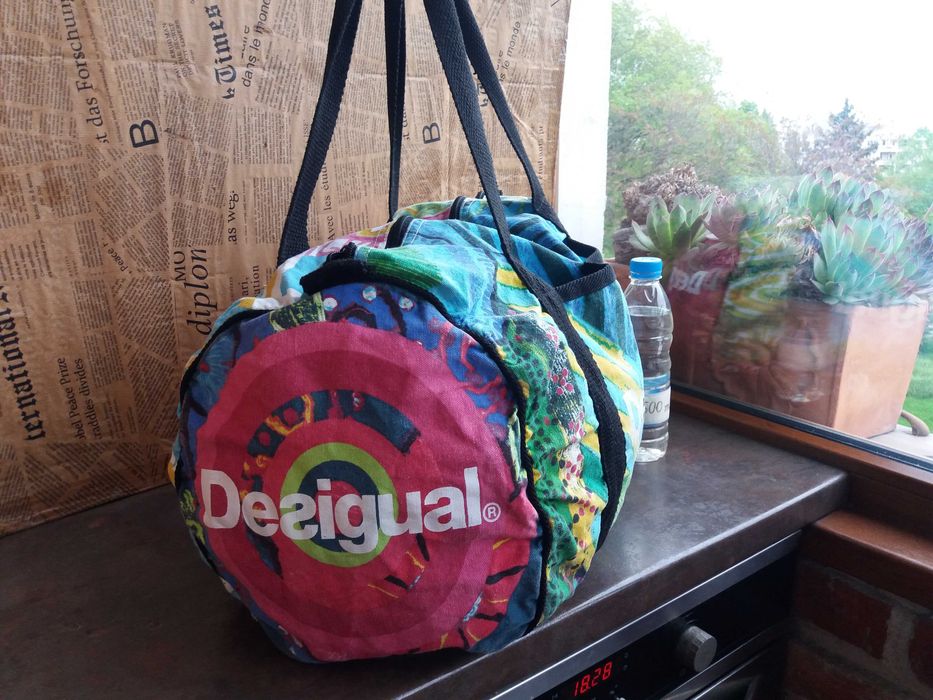 текстилна чанта,Desigual,голяма пътна торба,сак