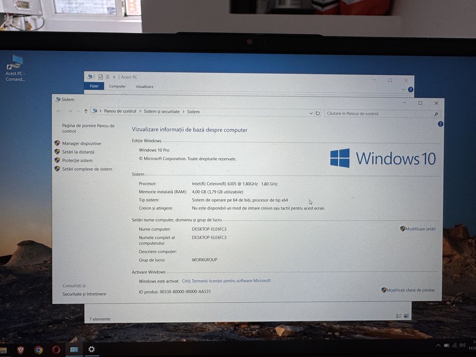 Laptop Lenovo IdeaPad 3 15ITL6 ca nou de 4gb. RAM și 256 SSD