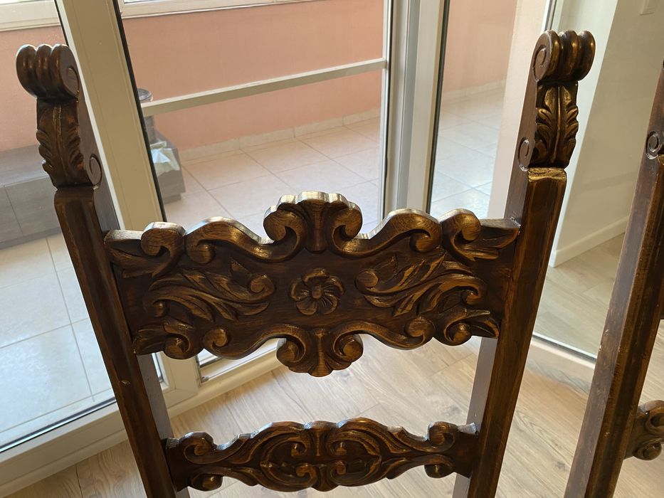 Vand patru scaune lemn sculptate-Egipt,ca noi