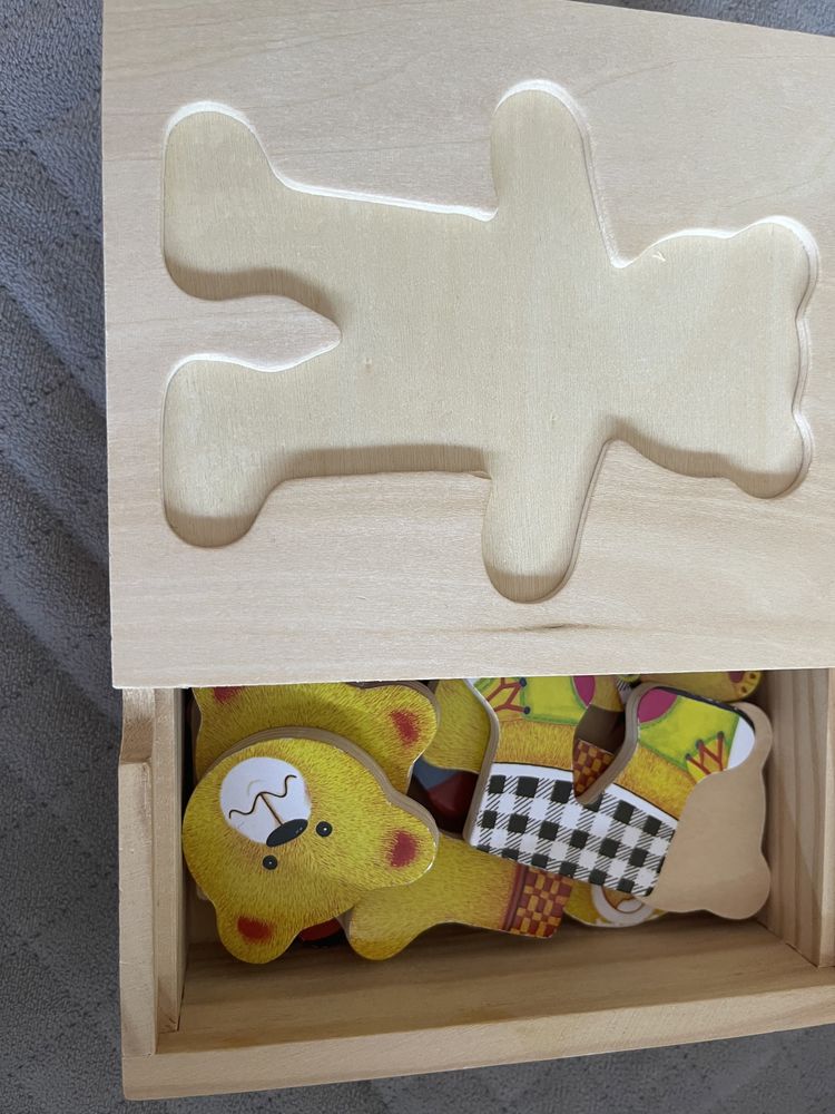 Set 4 puzzle lemn in cutie Animale domestice  Melissa & Doug