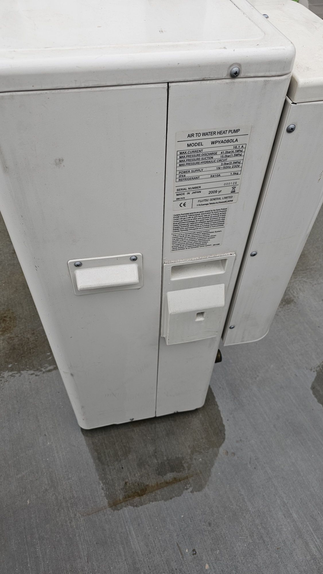 Термопомпа Made in Japan  Fujitsu General 8kw  моноблок wpya080la