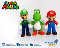 Set 3 jucarii / figurine mari Mario, Luigi, Yoshi
