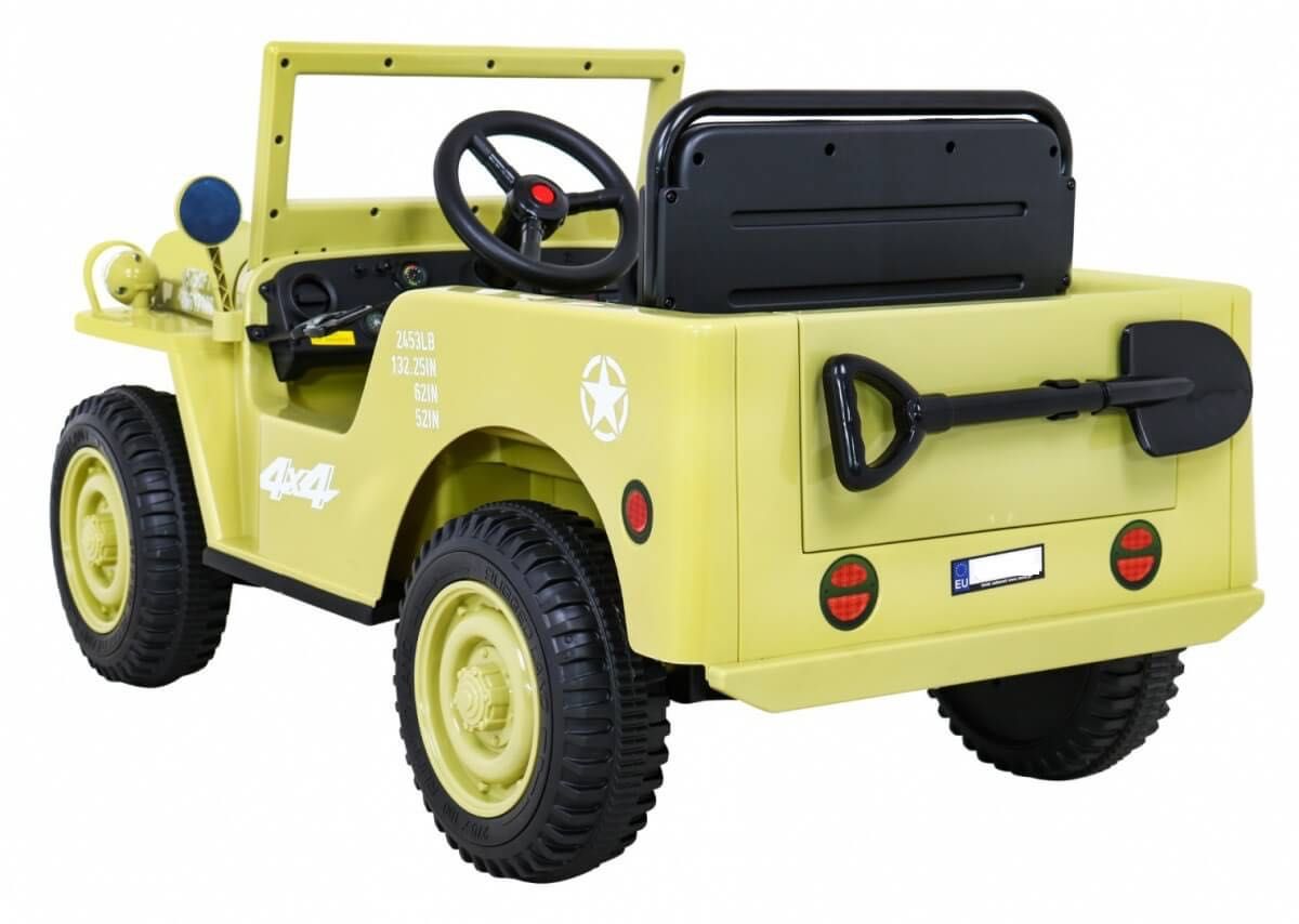 Masinuta electrica pentru copii JEEP Militar LUX 4×4 (103) Bej