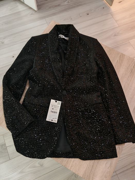 Sacou paiete Zara negru