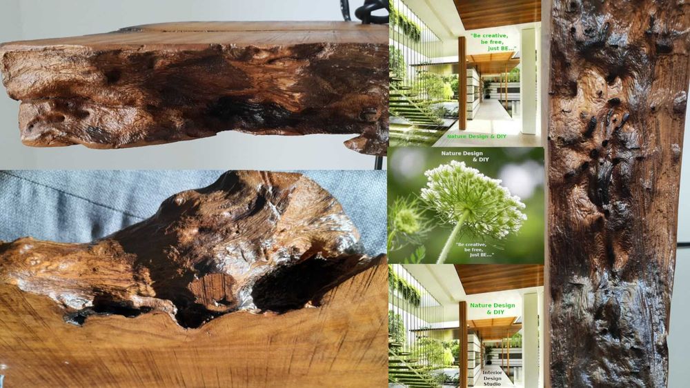 Plafoniera in stil industrial din lemn exotic