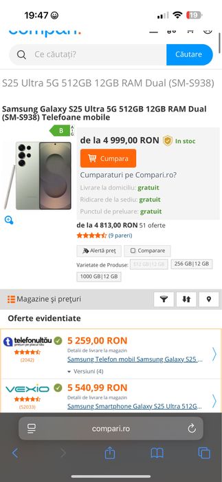 Samsung Galaxy S25 Ultra, Dual SIM, 12GB RAM, 512GB, 5G