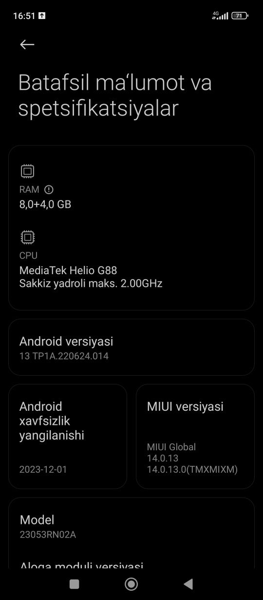 Redmi 12 5G  yangi telefon