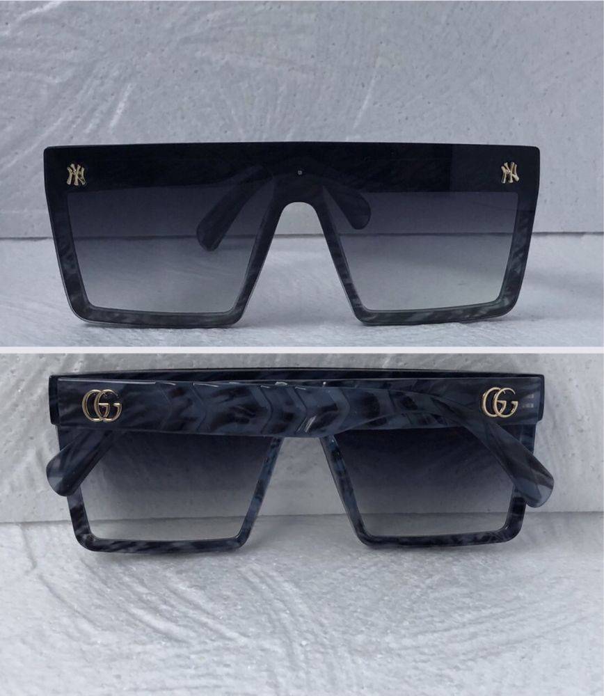 Gucci Дамски слънчеви очила маска 6 цвята черни кафяви сини зелени