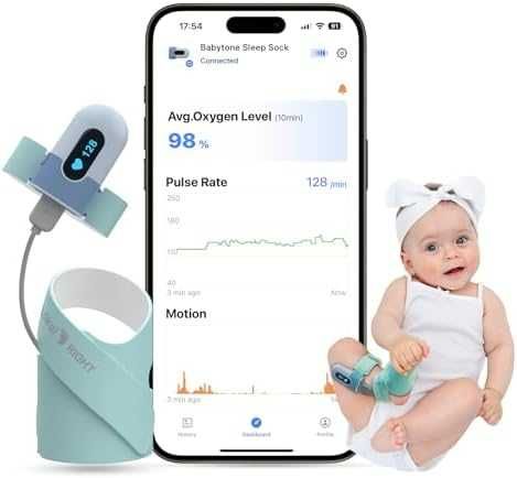 Нов Бебешки Монитор Смарт Чорап ViHealth Пулс + Кислород + Движения