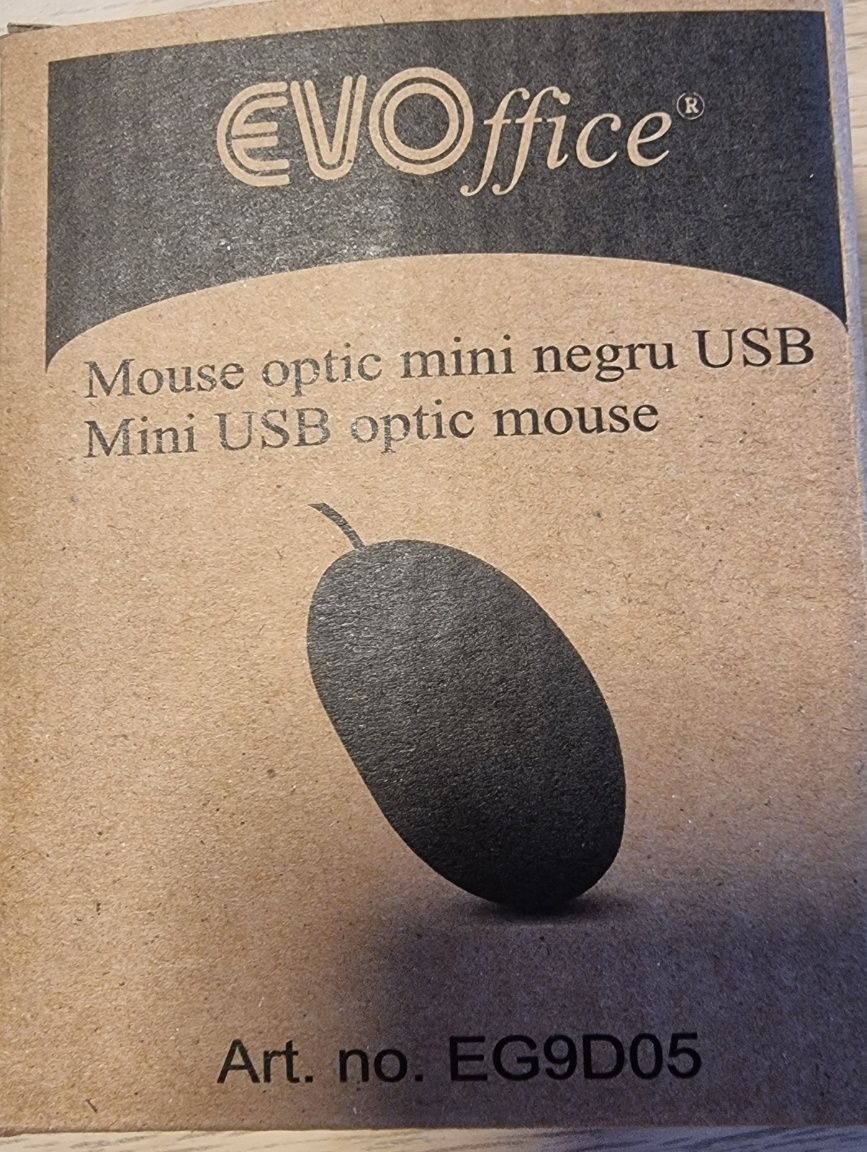 Mouse EVOffice negru cu fir