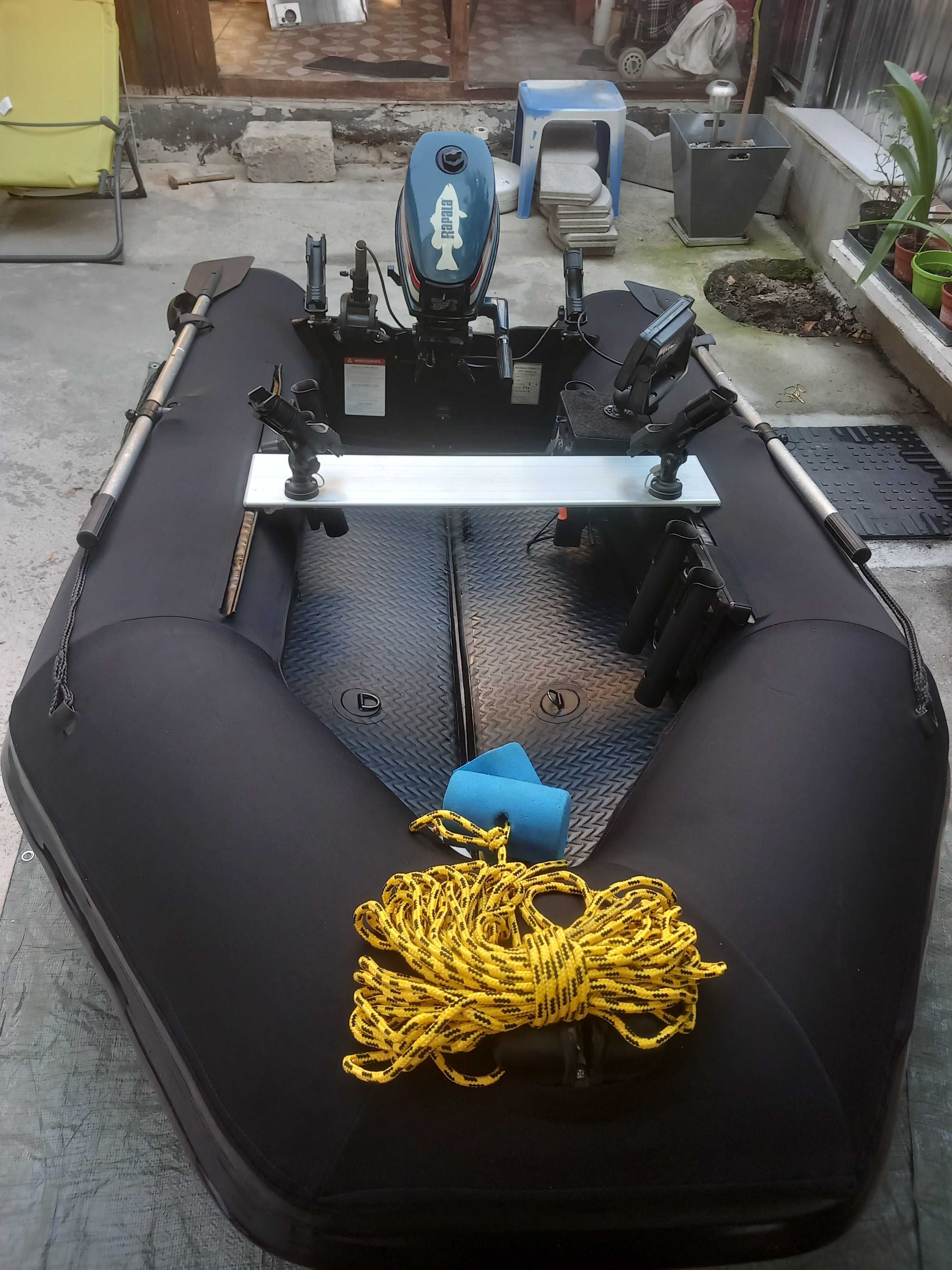 Barca pescuit 3D TENDER + motor yamaha + sonar Lowrance + accesorii