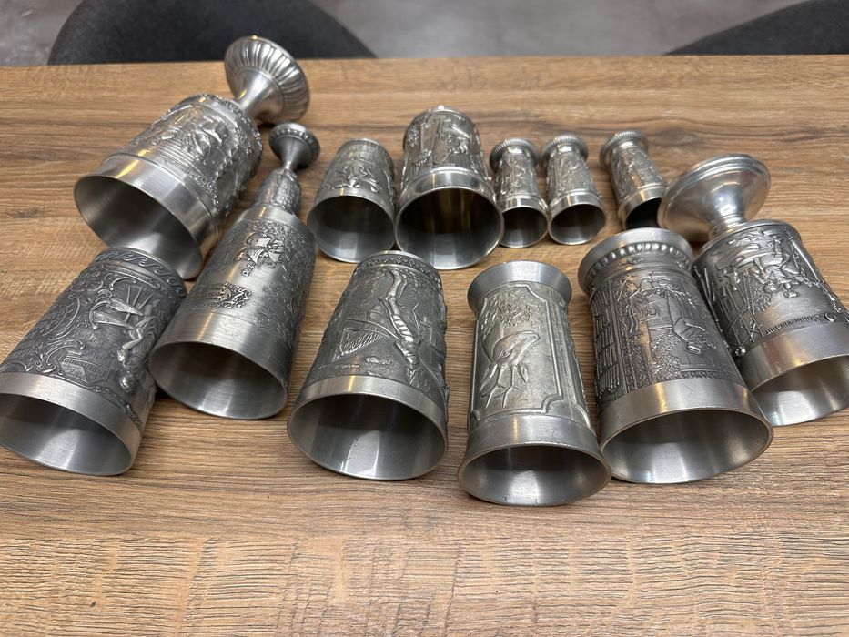 Vand pahare /pocale din zinc (decor, arta,vintage,vin)