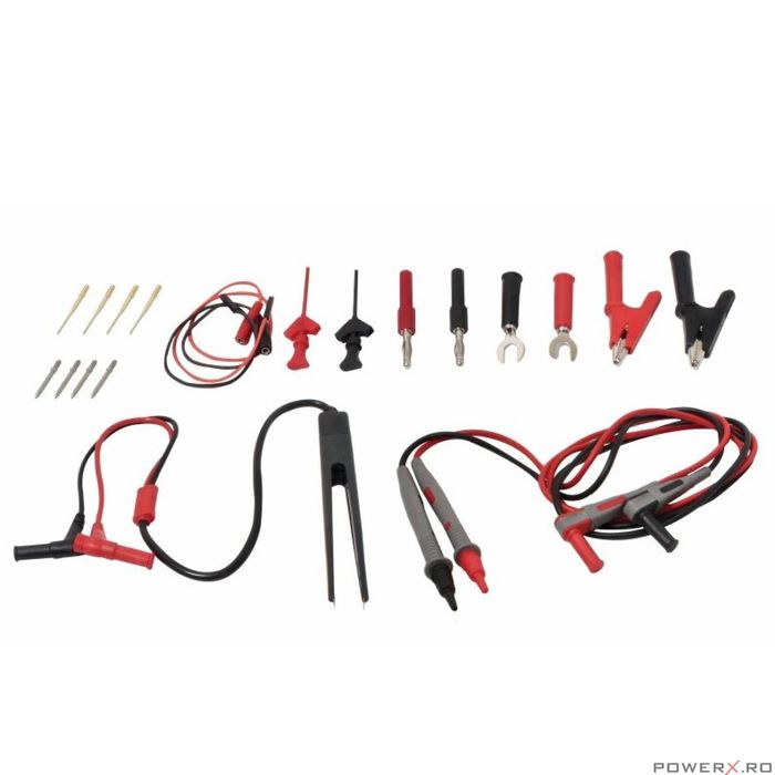 Set cabluri de testare pentru multimetru, 21 piese, Satra