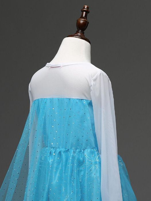 Rochie/rochita costum Elsa Frozen model cu trena petreceri/serbare