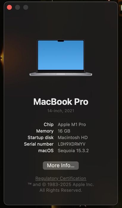 Apple M1 Pro 14-inch, 2021