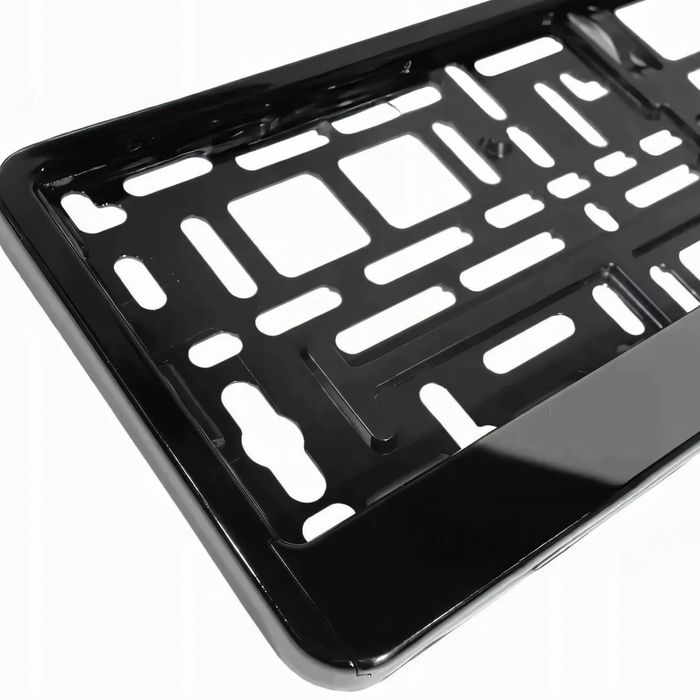 рамка за регистрационен номер широка лайсна 1 брой - черна amio ...