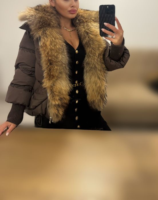 Geaca cu blana naturală