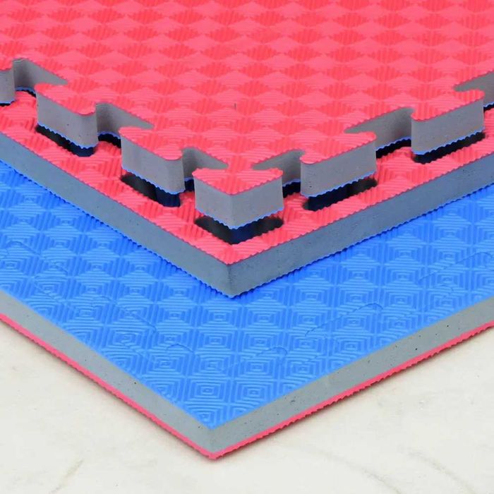 Настилка Татами – 100×100×2 см Синьо-Червено, Настилки