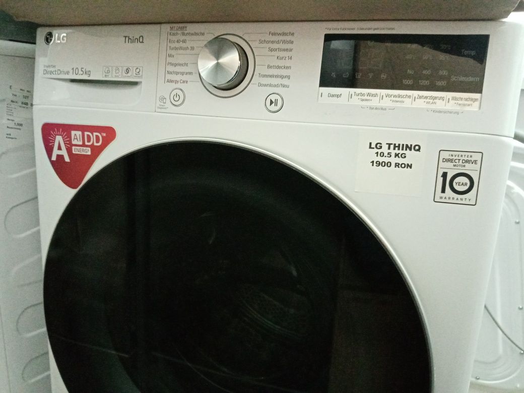 Mașina de spălat LG 10.5 kg Thinq