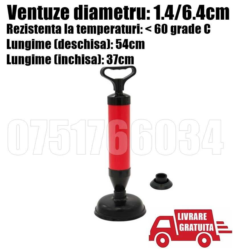 Pompa Desfundat Ventuza Tevi Chiuveta Cada 37cm 2in1 +LIVRARE GRATUITA